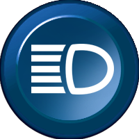 Inserto per tastiera B857 - Abbaglianti fascio alto (sfondo blu opaco RAL5017) (15mm)