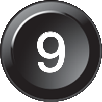 Inserto per tastiera 180 - Numero 9 (15mm)