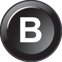 Inserto per tastiera B608 - Lettera "B" (15mm)